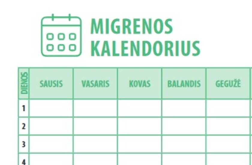 Galvos skausmo kalendorius